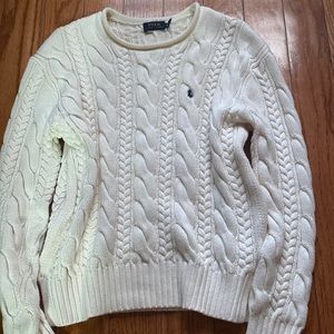 Ralph Lauren cable knit sweater cream/white